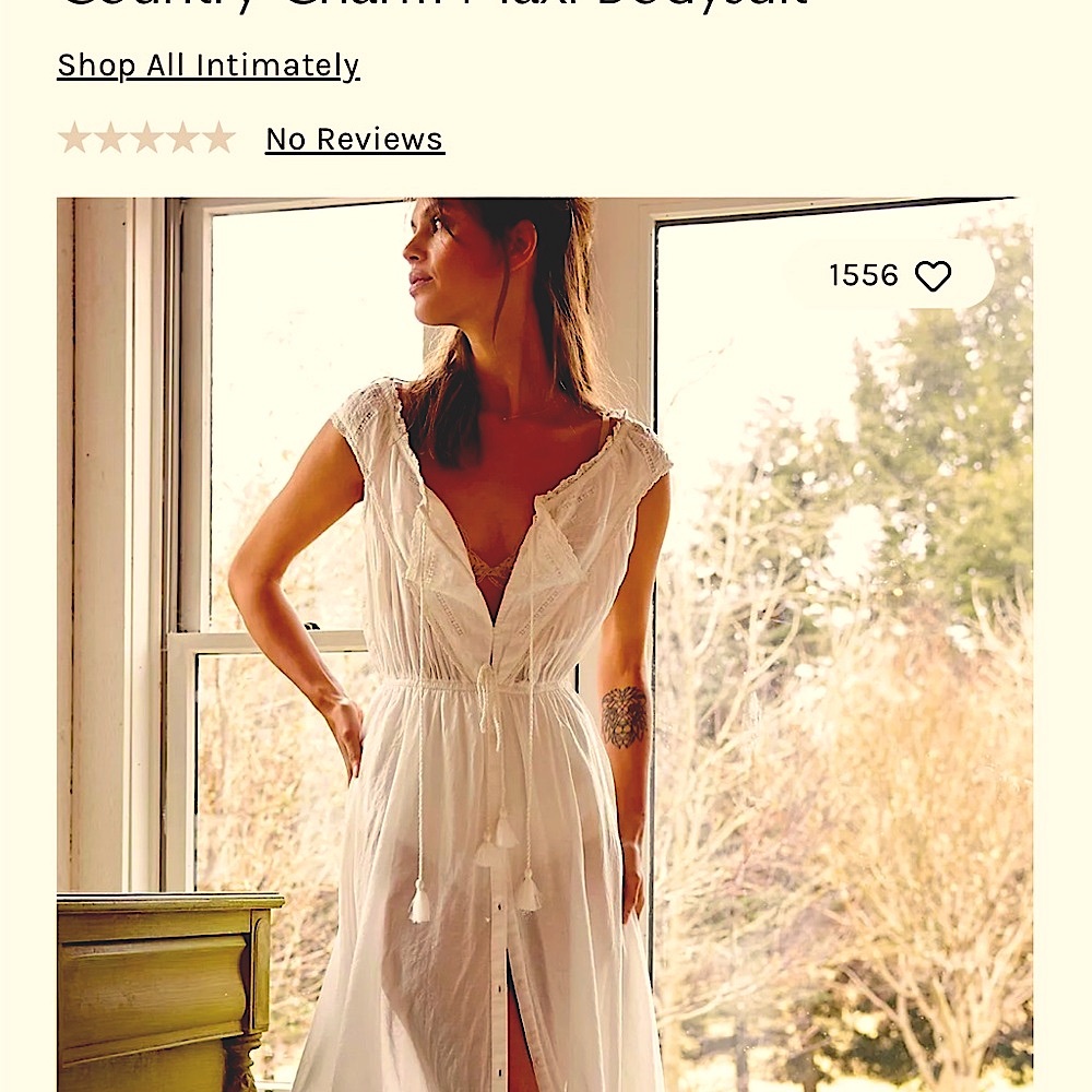 Free people Country Charm Maxi Bodysuit